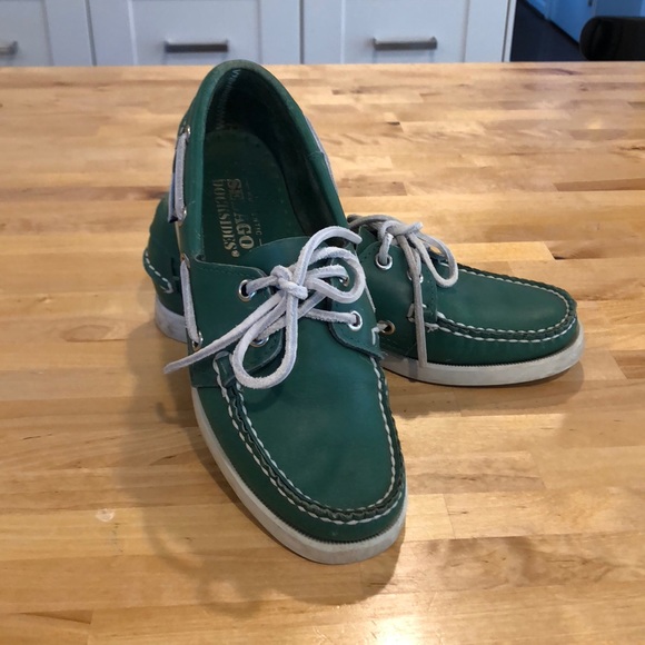 sebago docksides green